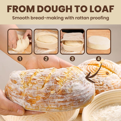 Lyvo bread proofing bowls are lightweight and stackable
