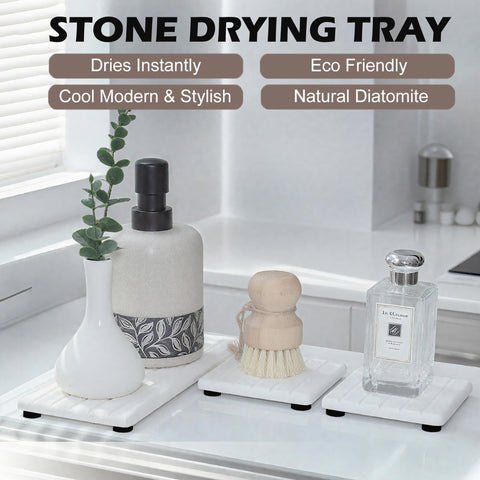 Lyxel 3-piece drying tray set offers versatile countertop organization.