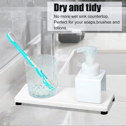 Lyxel stone drying tray 3-piece set highlights versatile sizes for sinks and counters.