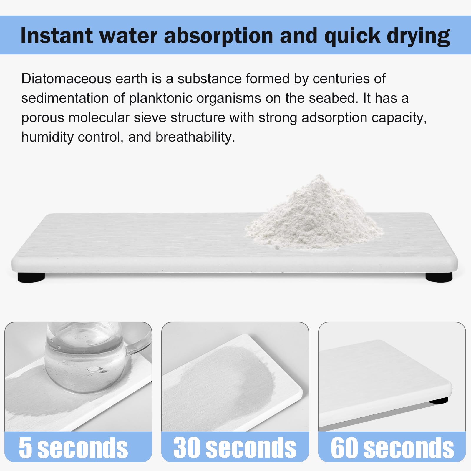 Lyxel stone drying tray in bathroom-counter-use helps keep the vanity dry and organized.
