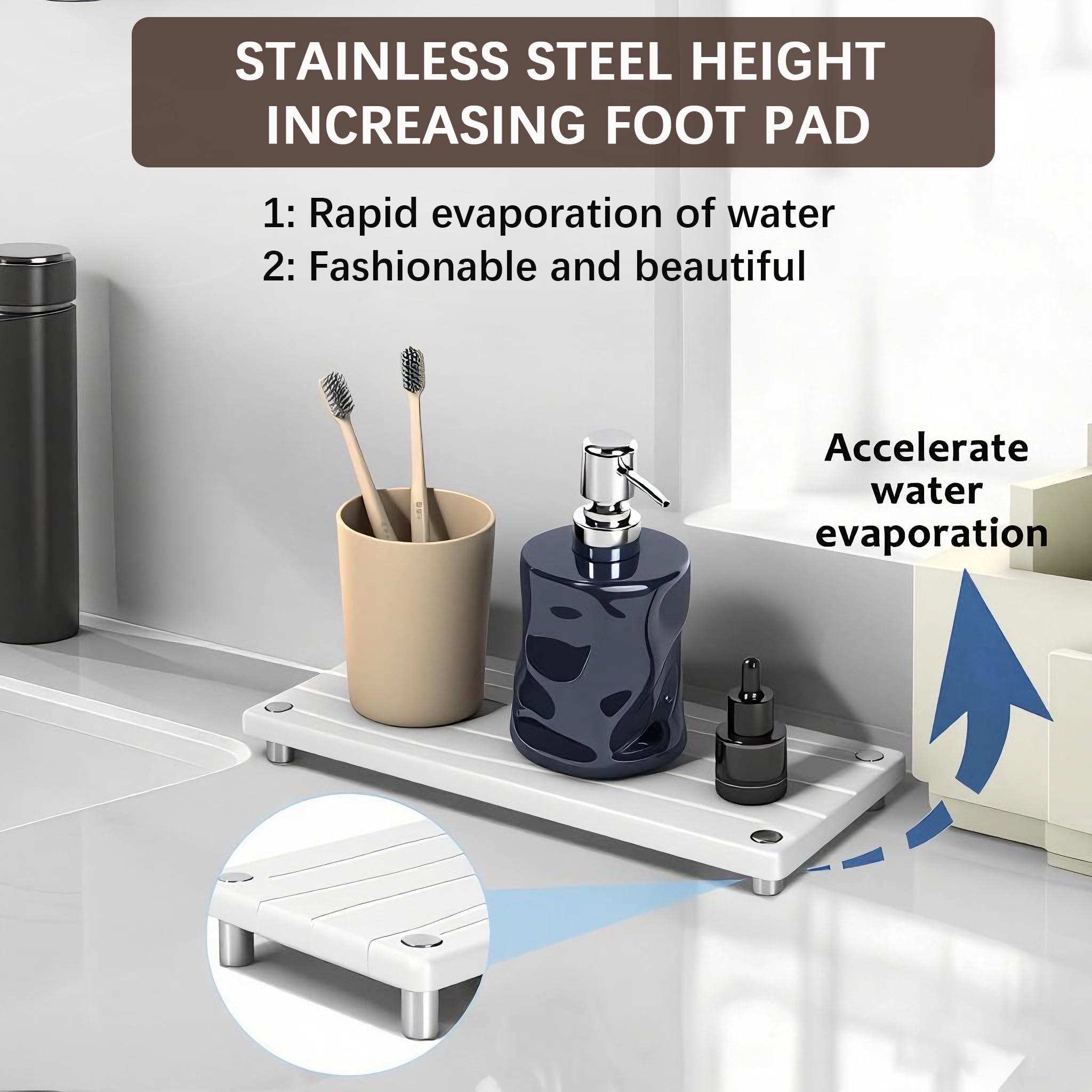 Lyxel kitchen-bathroom organizer with dispenser holds sponge and bottles neatly.