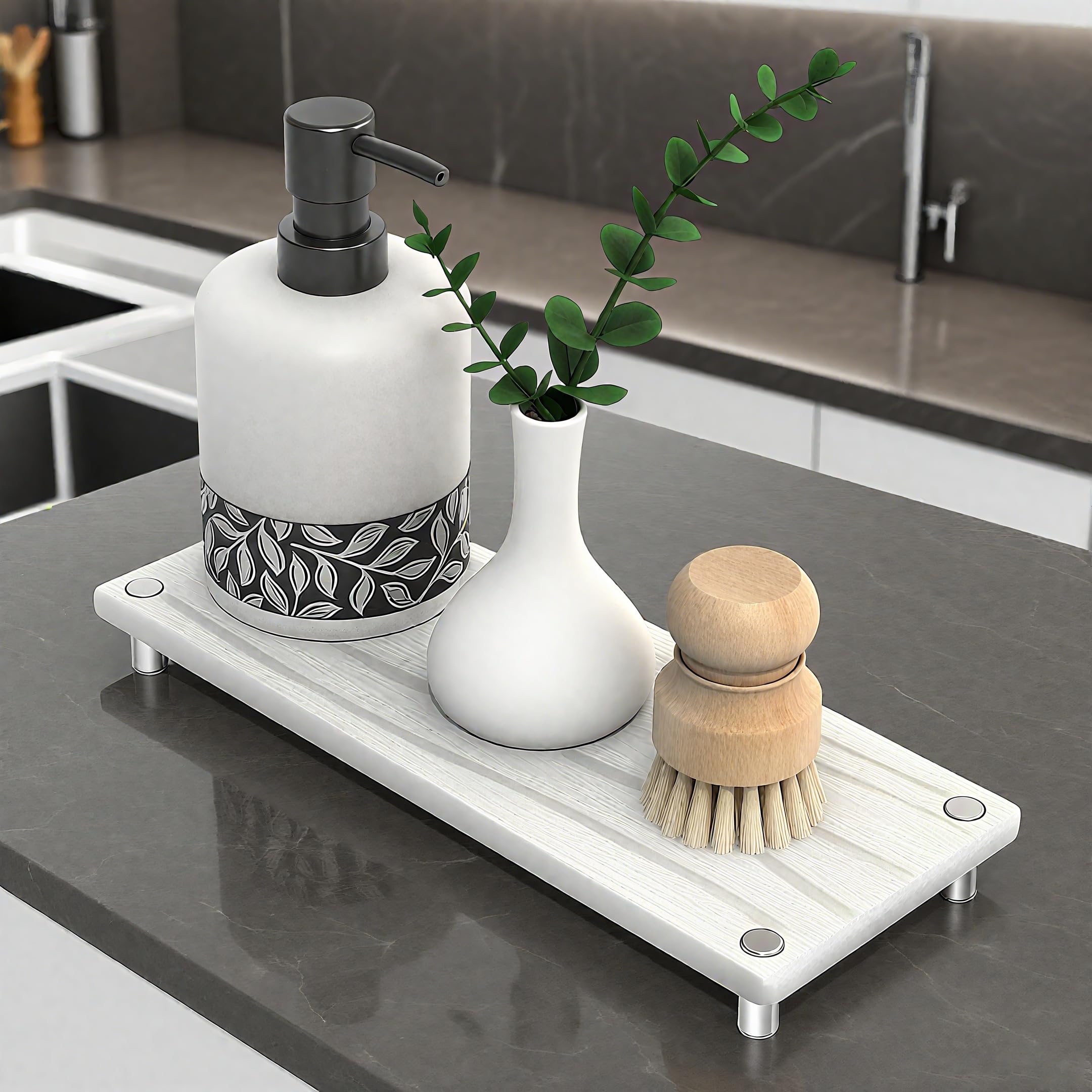 Lyxel complete set for drying and organization keeps kitchen and bath tidy.