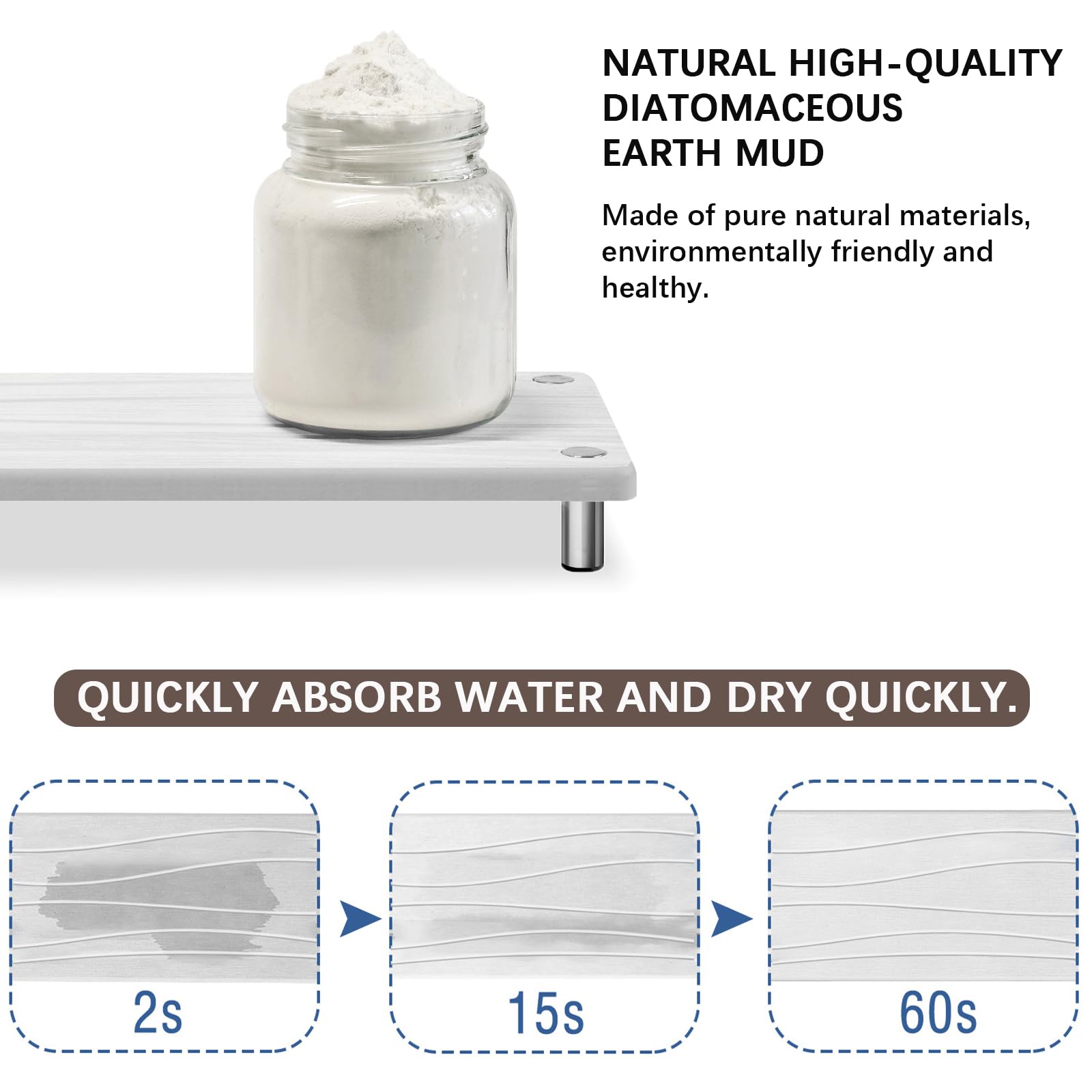 Lyxel stone drying tray large capacity keeps soaps and brushes organized.