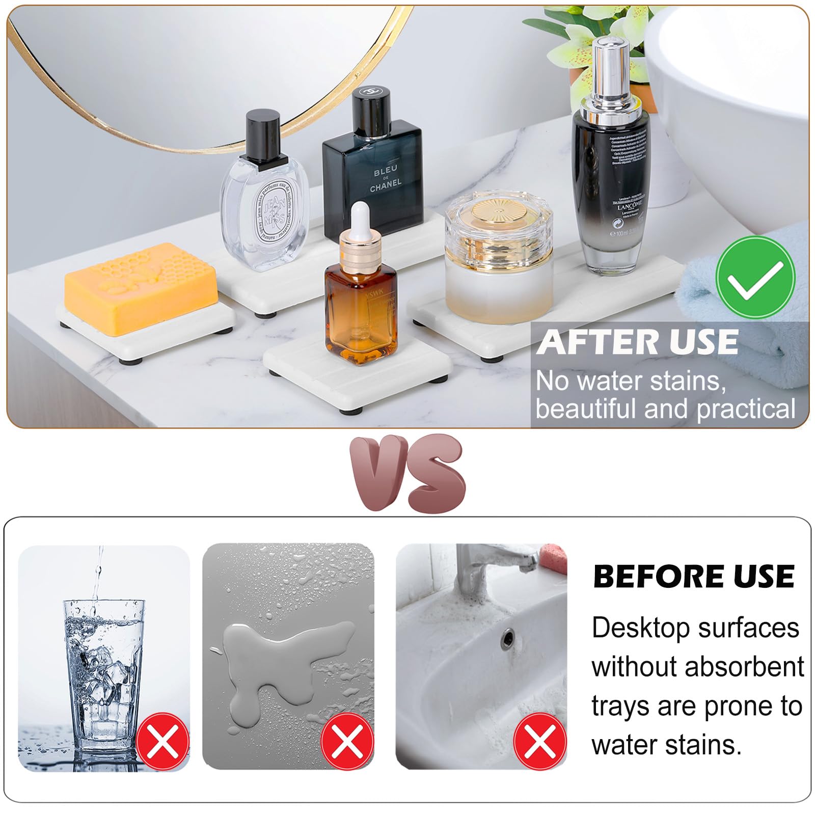 Lyxel stripe-design drying tray texture adds grip and a stylish touch.