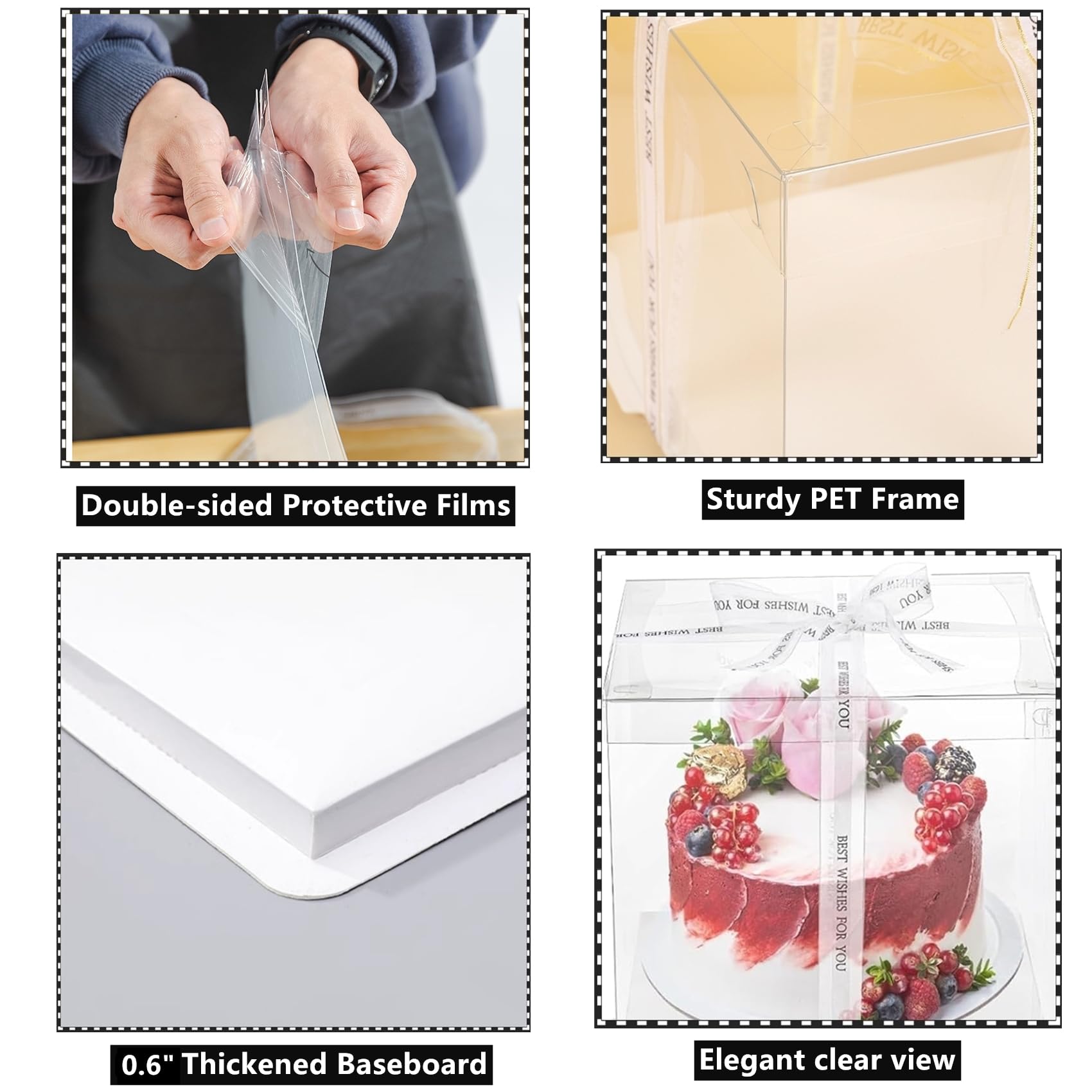 LyyGuanYoo sturdy-board PET construction ensures safe arrival of baked goods.