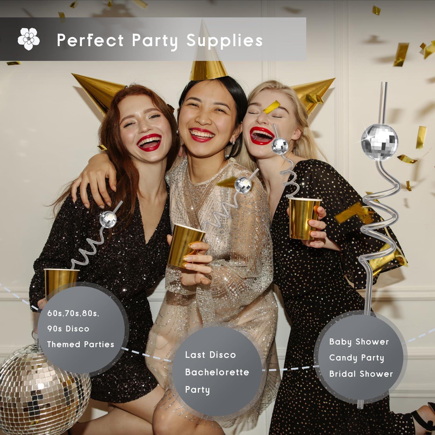 LZC LADYS GIFT 70s disco decor suits retro-themed events beautifully.