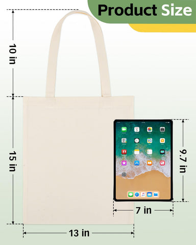 Lzerking 13x15 inch canvas tote ideal for office or school essentials.