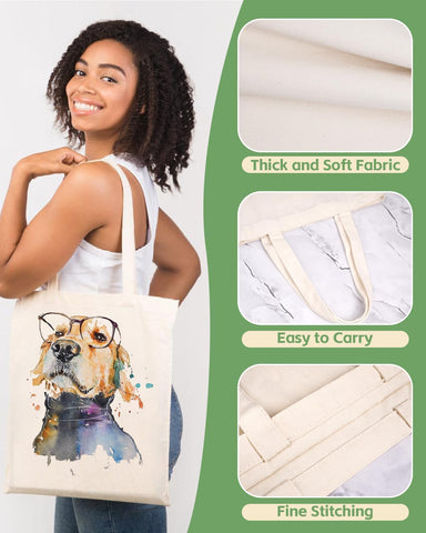 Durable tote resists shrinking and maintains color after washing.