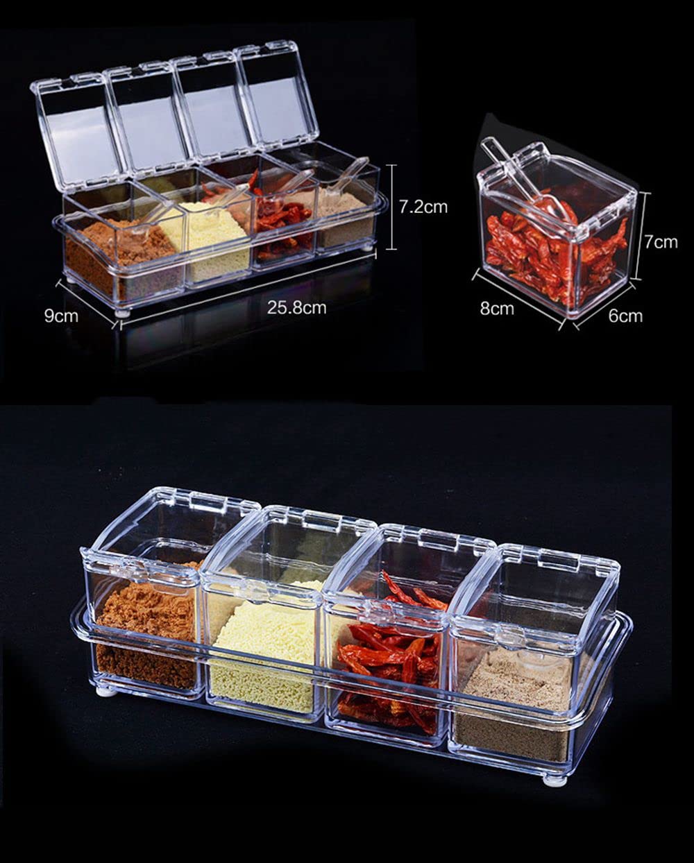 LZYLL Compact seasoning kit fits neatly on counter or shelf.