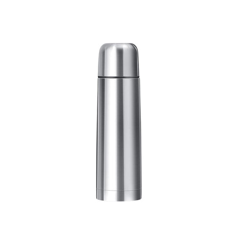 Lzznom stainless steel bottle at angle demonstrates insulation for all-day temperature control.