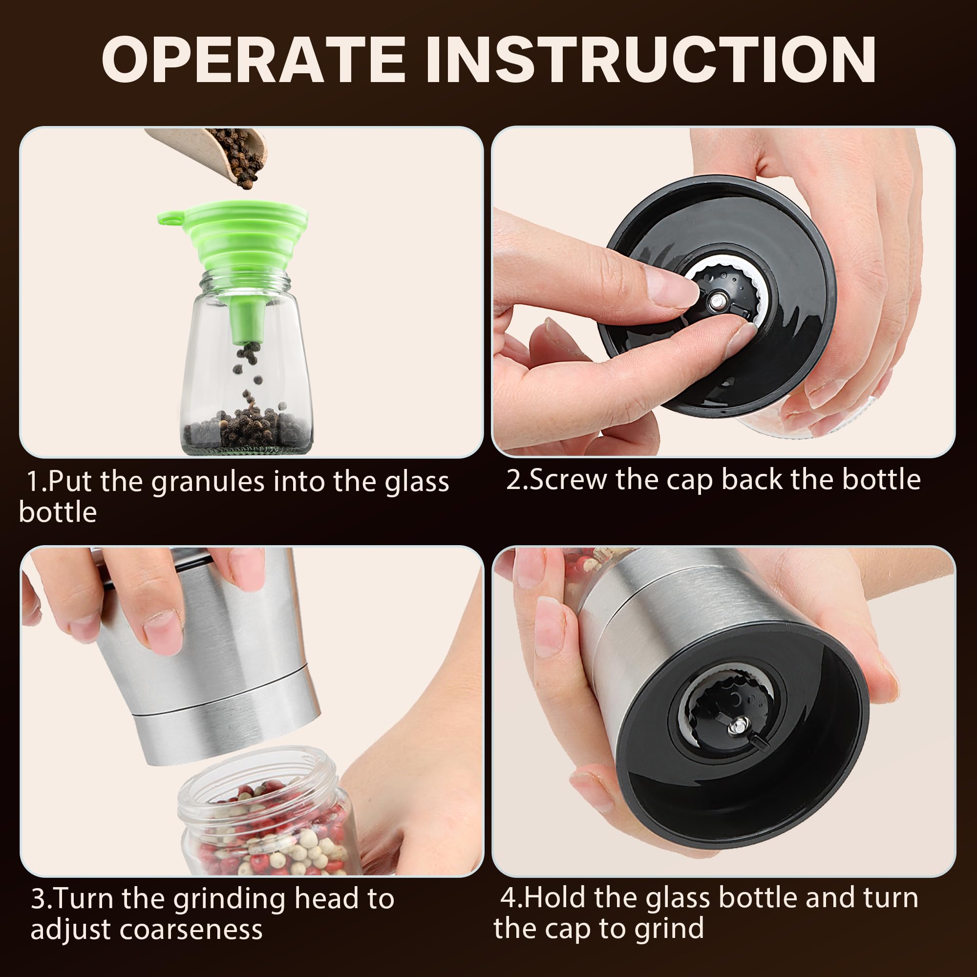M JINGMEI ergonomic bottle grip supports comfortable grinding