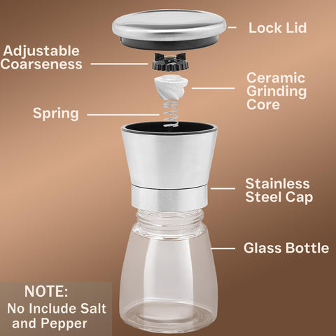 M JINGMEI top-adjust knob enables coarser or finer seasoning