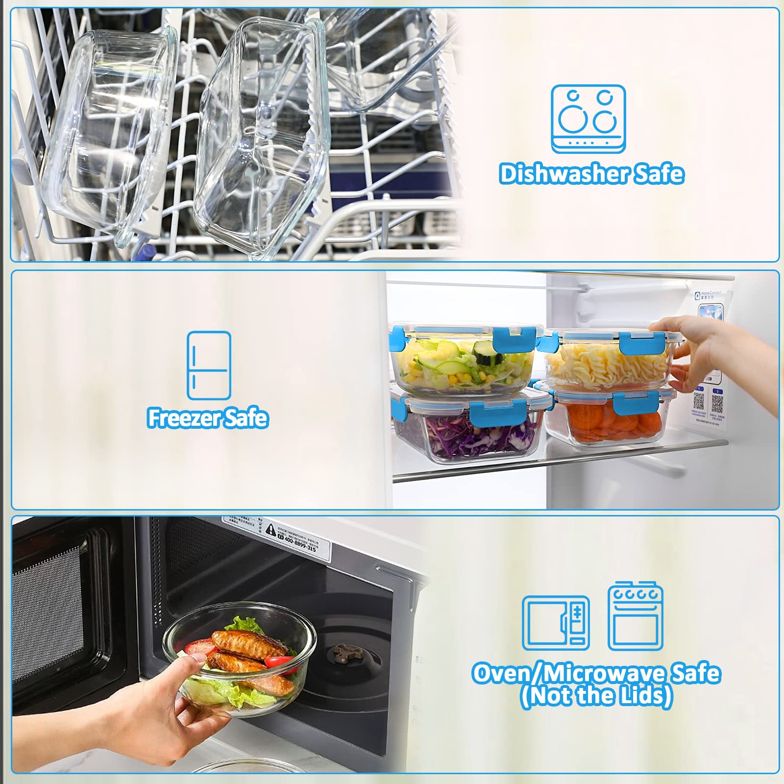 M MCIRCO 13 oz container keeps snacks fresh with secure snap-lock lids