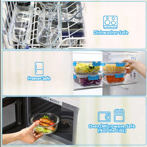 M MCIRCO 13 oz container keeps snacks fresh with secure snap-lock lids