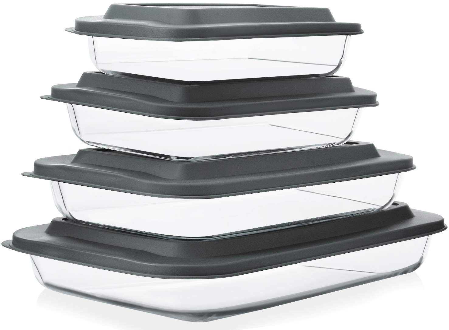 M MCIRCO 1qt deep glass baking dish for casseroles and reheating.
