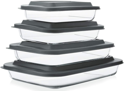 M MCIRCO 1qt deep glass baking dish for casseroles and reheating.