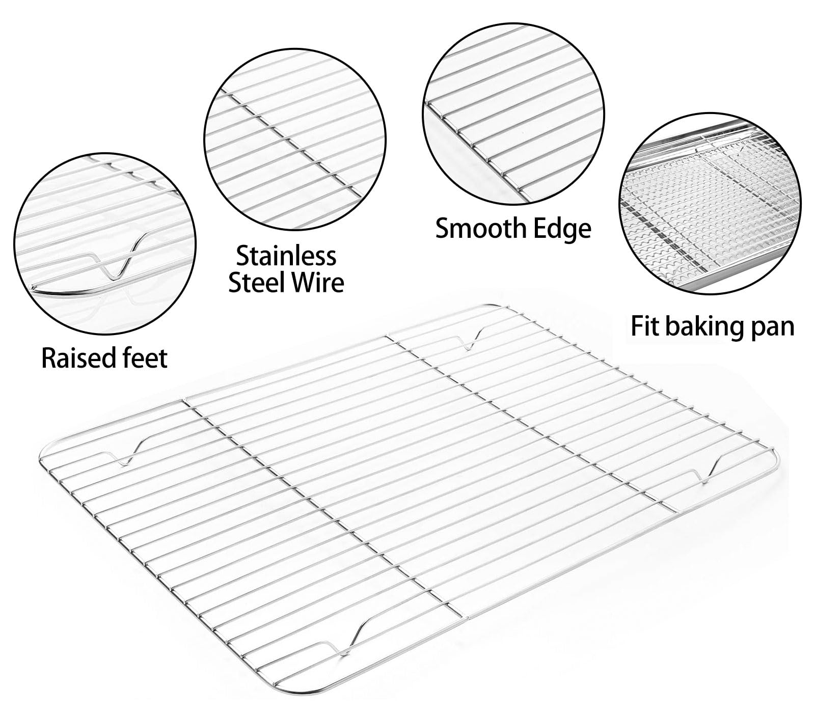 M MCIRCO cooling rack dense grid elevates food for even airflow