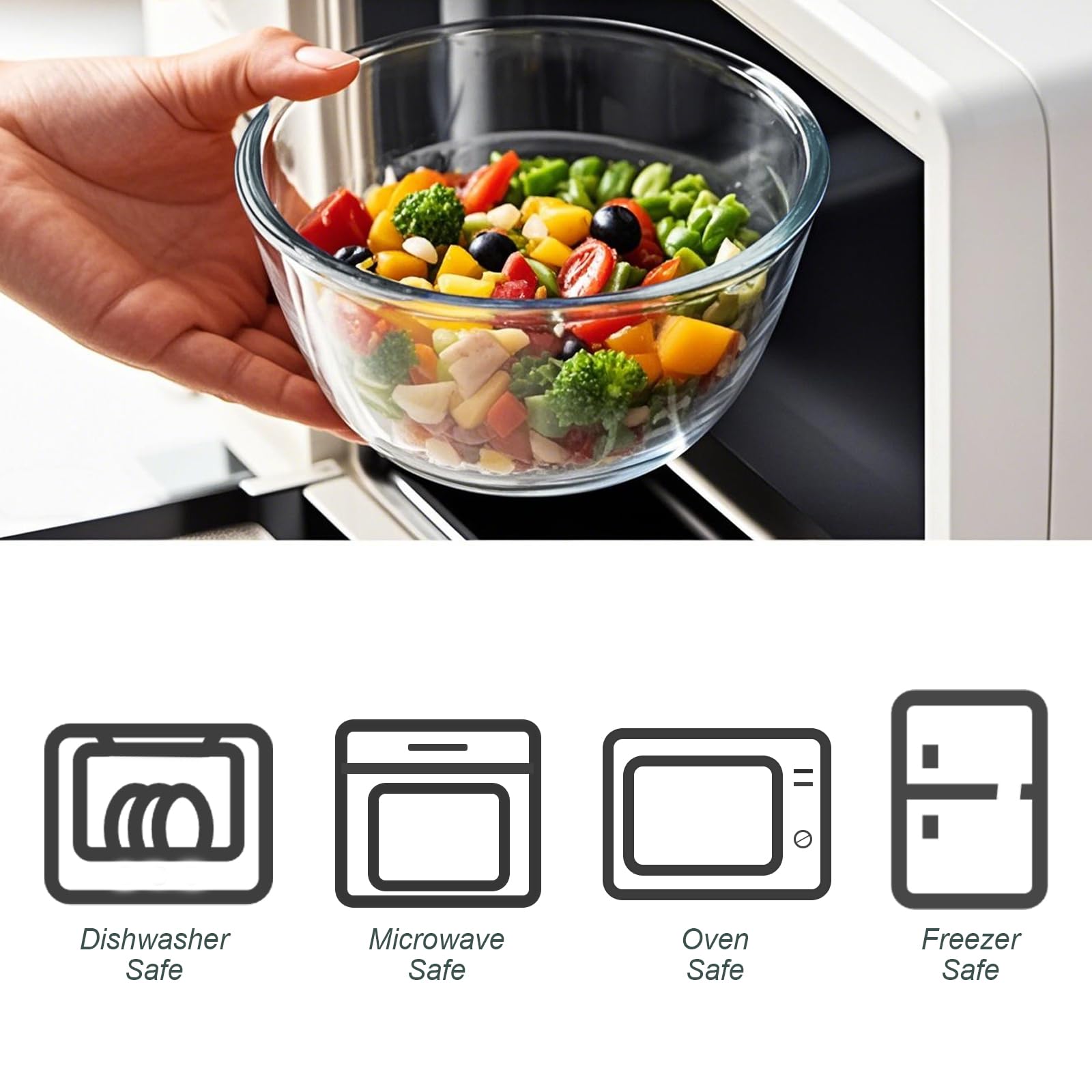 M MCIRCO bowls are dishwasher-safe and microwave-ready for easy everyday use.
