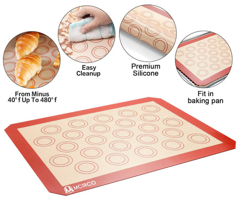 M MCIRCO silicone baking mat reinforced with fiberglass for heat tolerance
