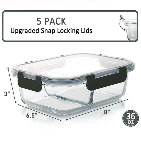 M MCIRCO snap-lock lids with silicone seals prevent leaks and keep food fresh