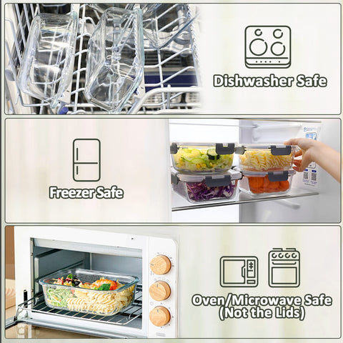 M MCIRCO stackable design saves fridge and cabinet space.