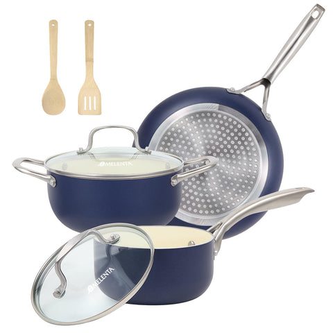 M MELENTA 7-piece set with frypan focus enables versatile everyday cooking