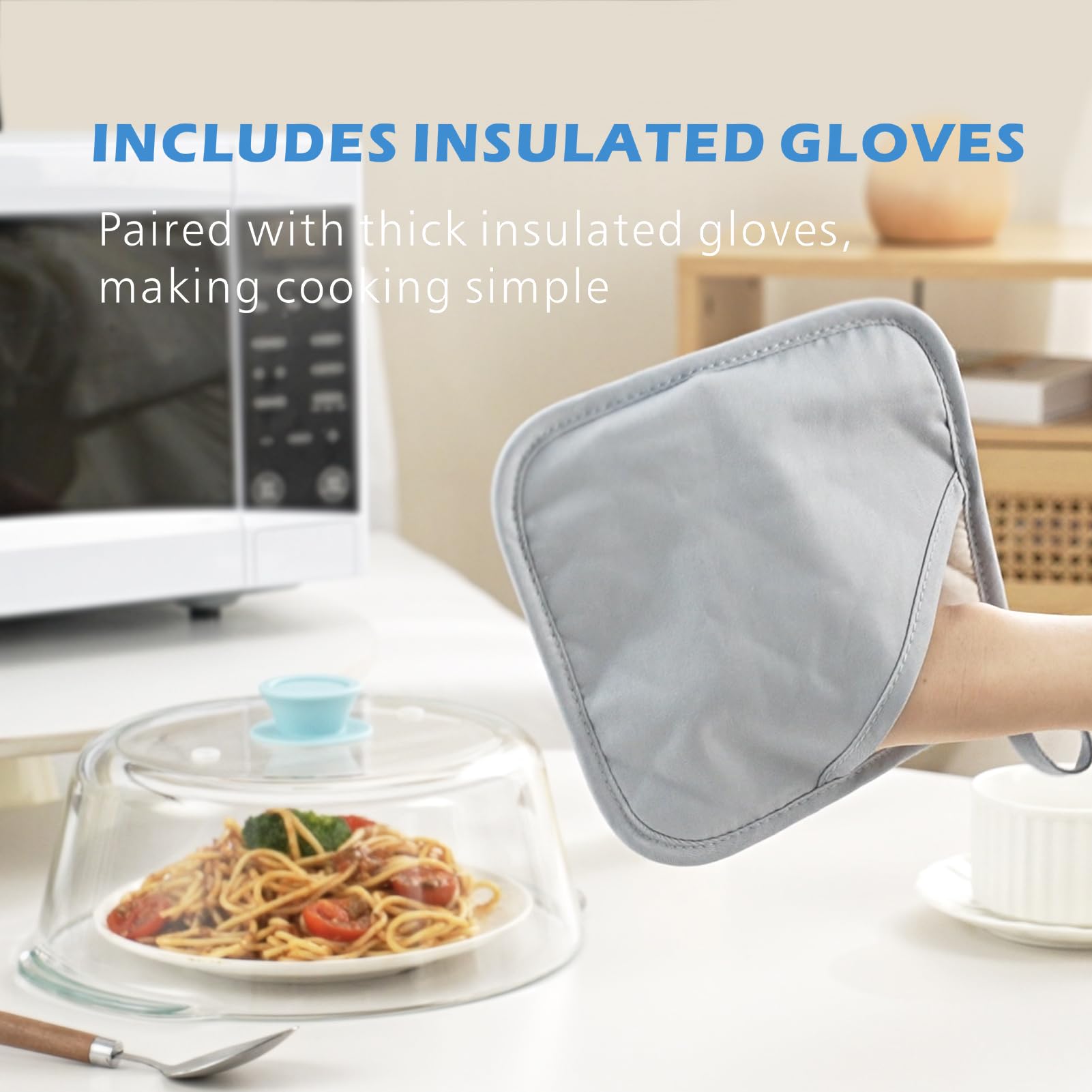 M MNSZRYBO 8 BPA-free cover ensures safe microwave reheating