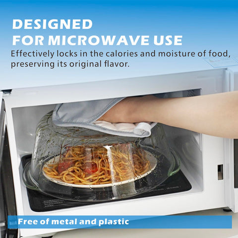 M MNSZRYBO 8 clear glass cover fits 6–12 inch bowls for monitoring