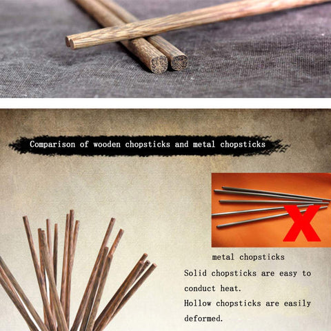 M.G hand-polished wooden chopsticks with natural finish