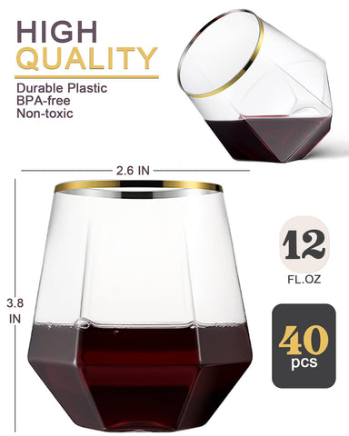 Maaacute multipurpose plastic glasses suitable for cocktails and mocktails.