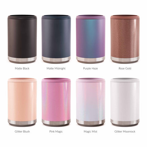 Maars Standard Can Cooler blush glitter pool party scene showcases summer use.