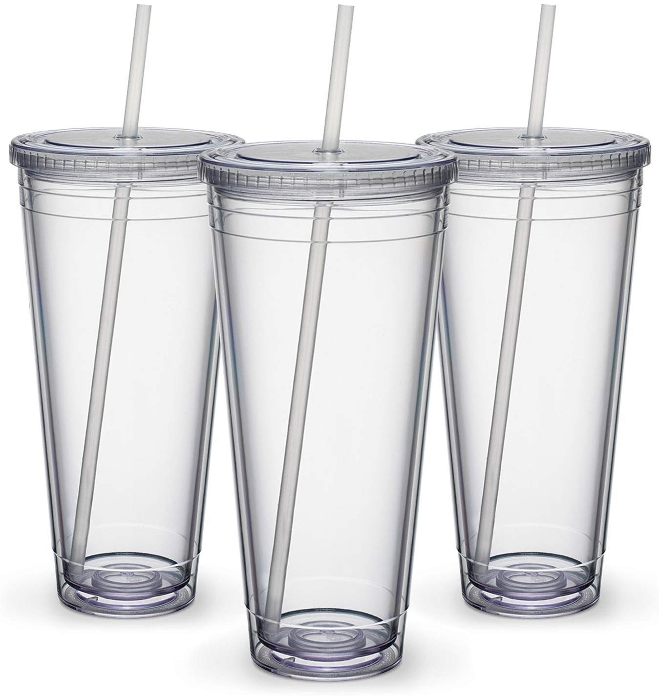 Maars travel tumbler 32oz front view shows crystal-clear acrylic for daily use.