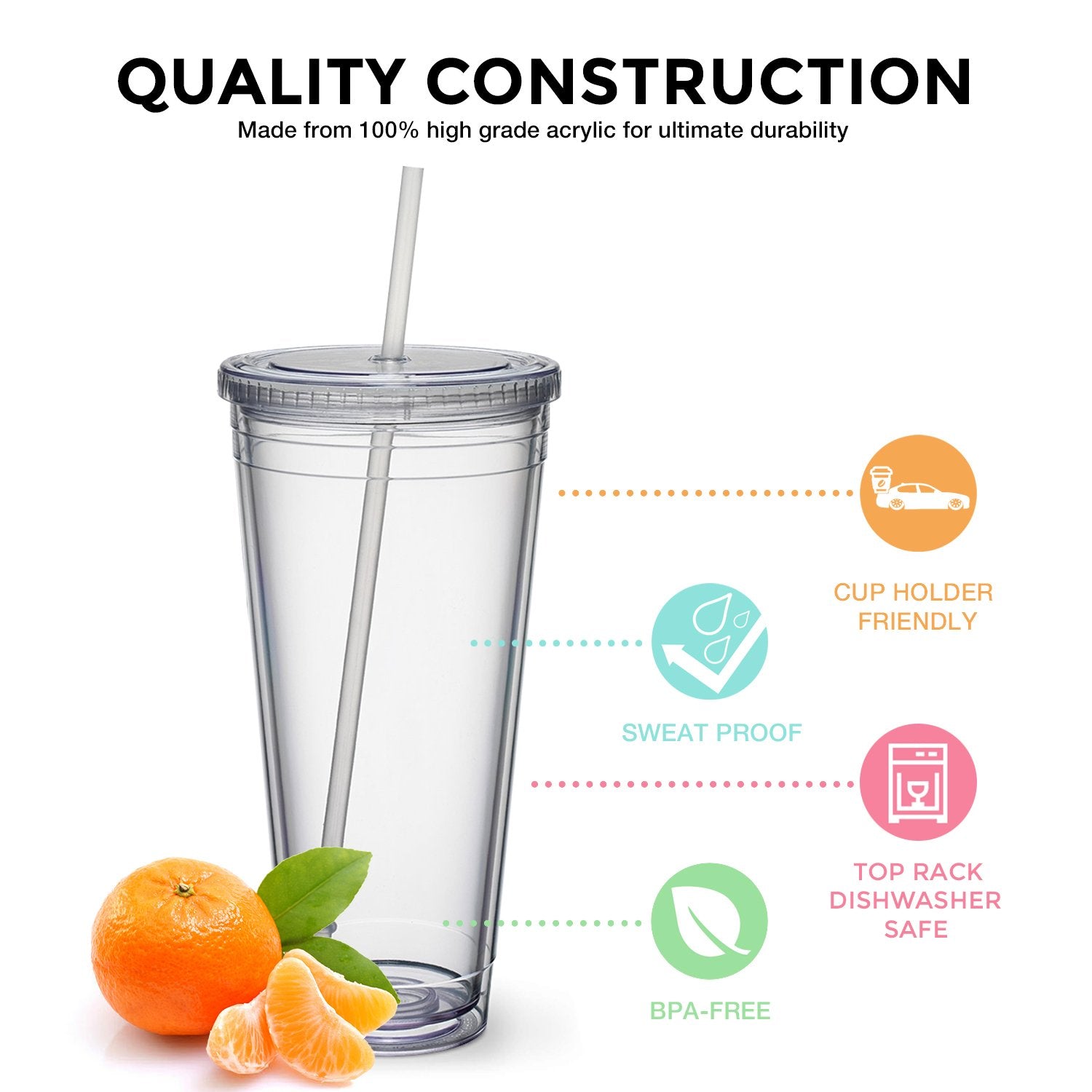 Maars tumbler with lid and straw enables spill-free sipping.