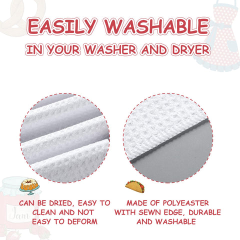 Macarrie decorative towels spread to show 40x60 cm size and design