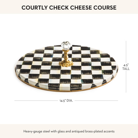 MacKenzie-Childs Cheese Course clear glass knob enables easy handling and passing.