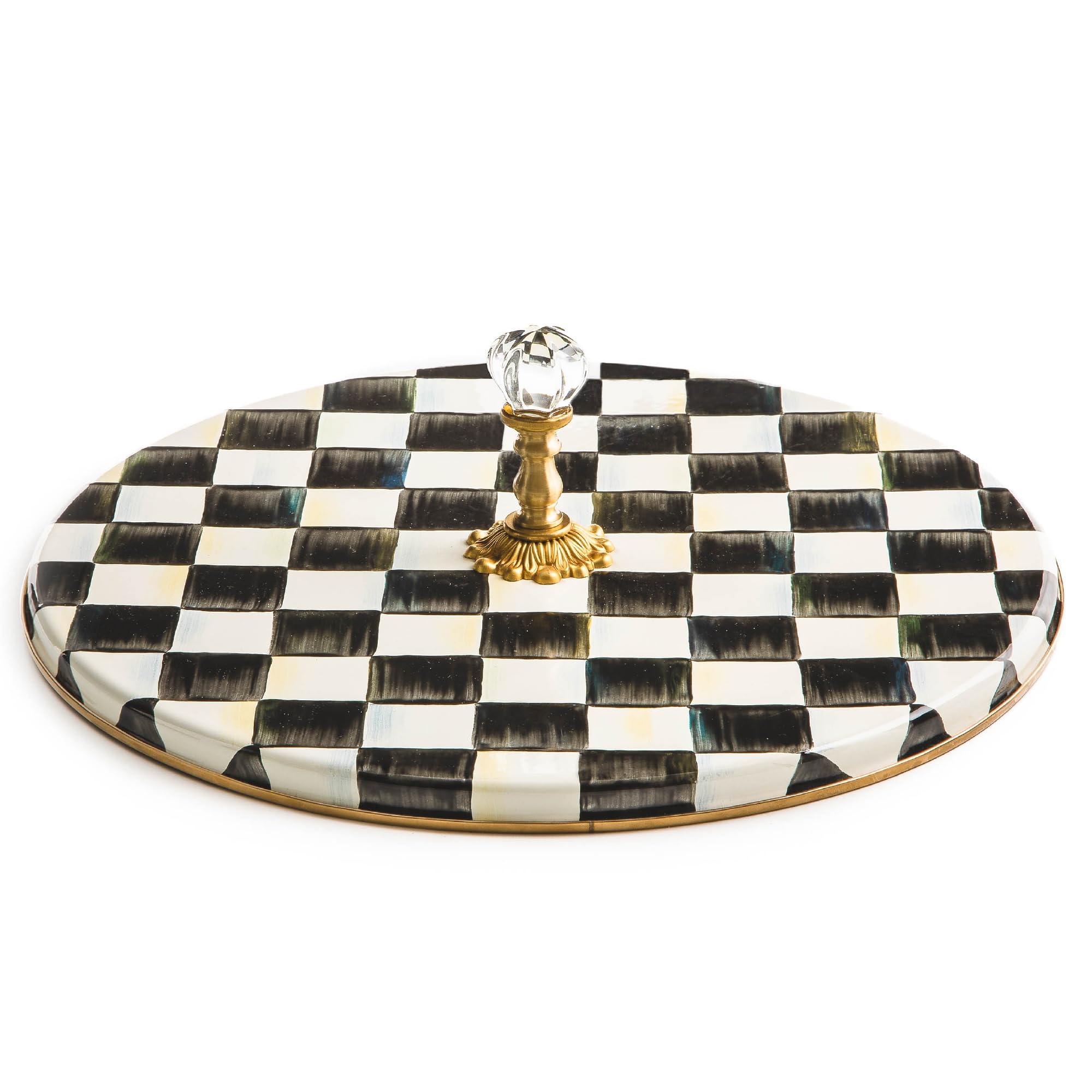 MacKenzie-Childs Cheese Course round charcuterie board for elegant entertaining and grazing.