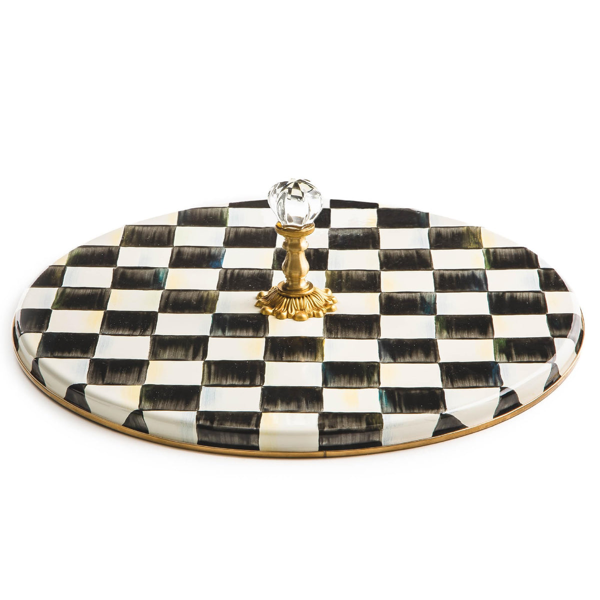 MacKenzie-Childs Cheese Course round charcuterie board for elegant entertaining and grazing.
