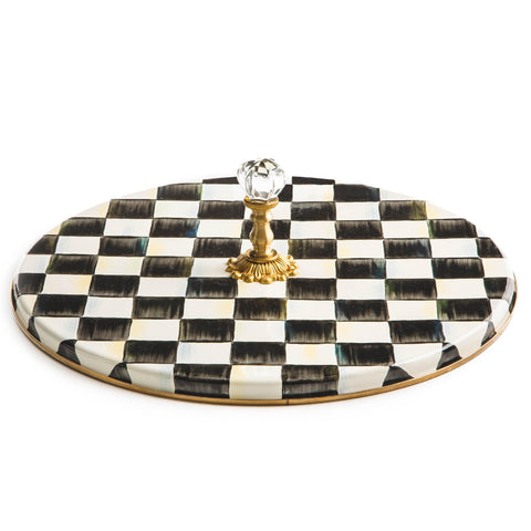 MacKenzie-Childs Cheese Course round charcuterie board for elegant entertaining and grazing.