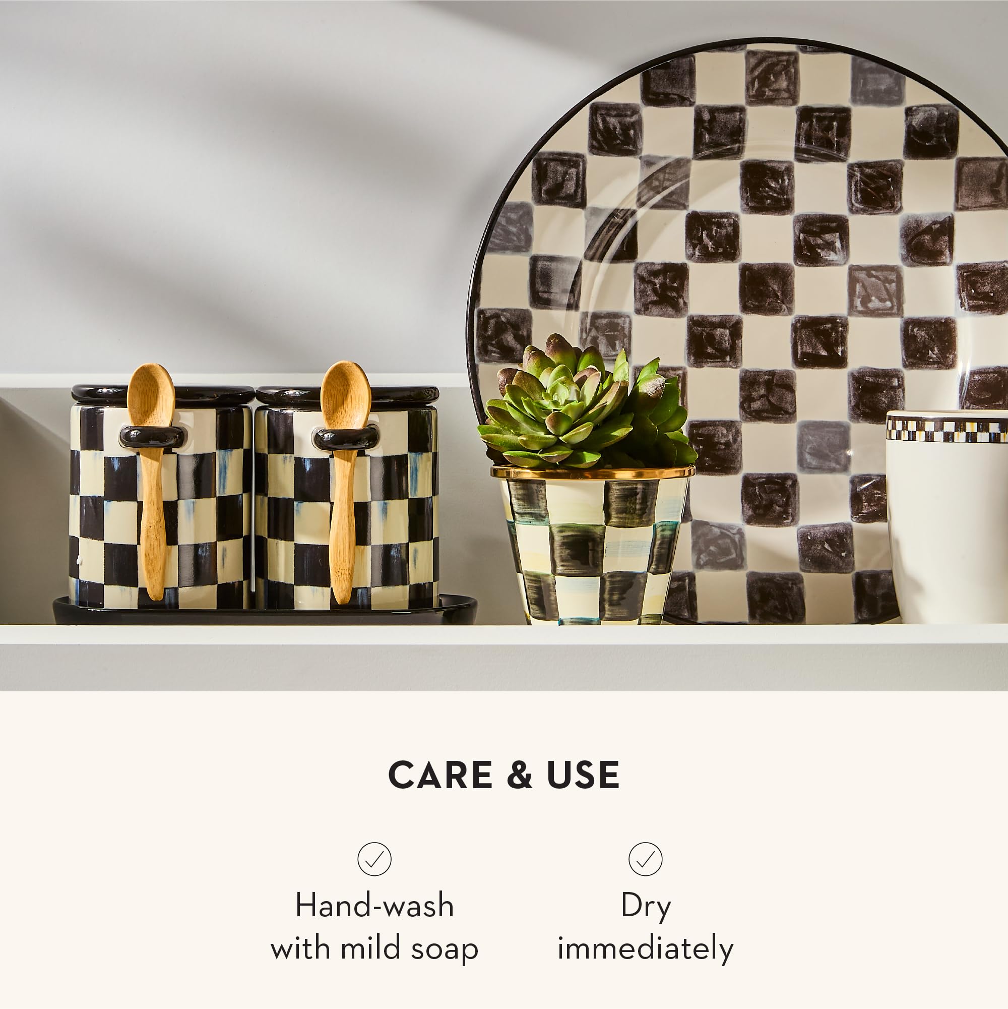 Gift-ready packaging for Mackenzie-Childs canister set suitable for weddings