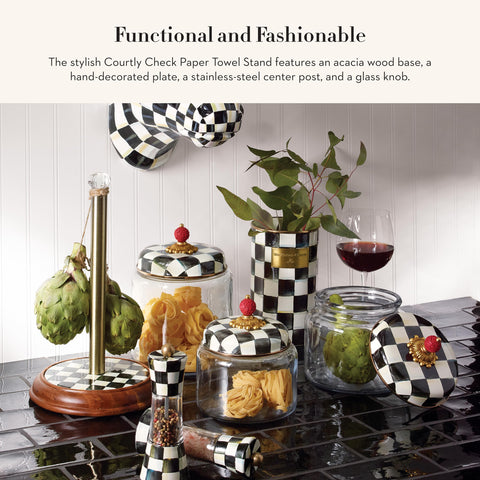 MACKENZIE-CHILDS Courtly Check enamel adds iconic black-and-white charm