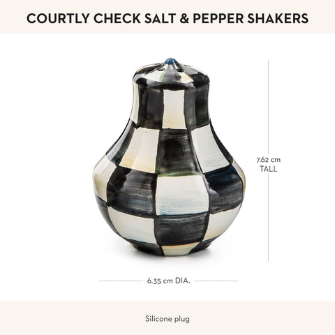 MACKENZIE-CHILDS Courtly Check pepper shaker large, pairs with various meals