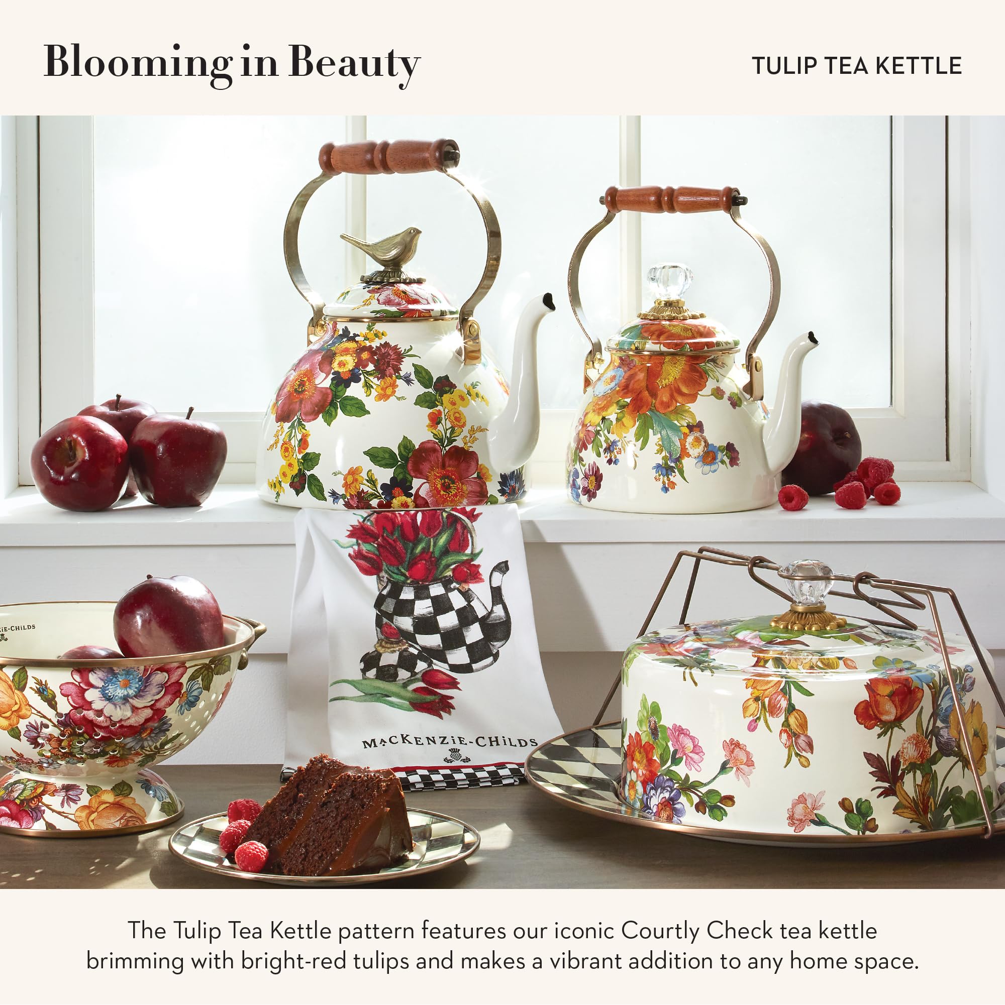 Elegant MacKenzie-Childs towel for stylish kitchen decor and daily use.