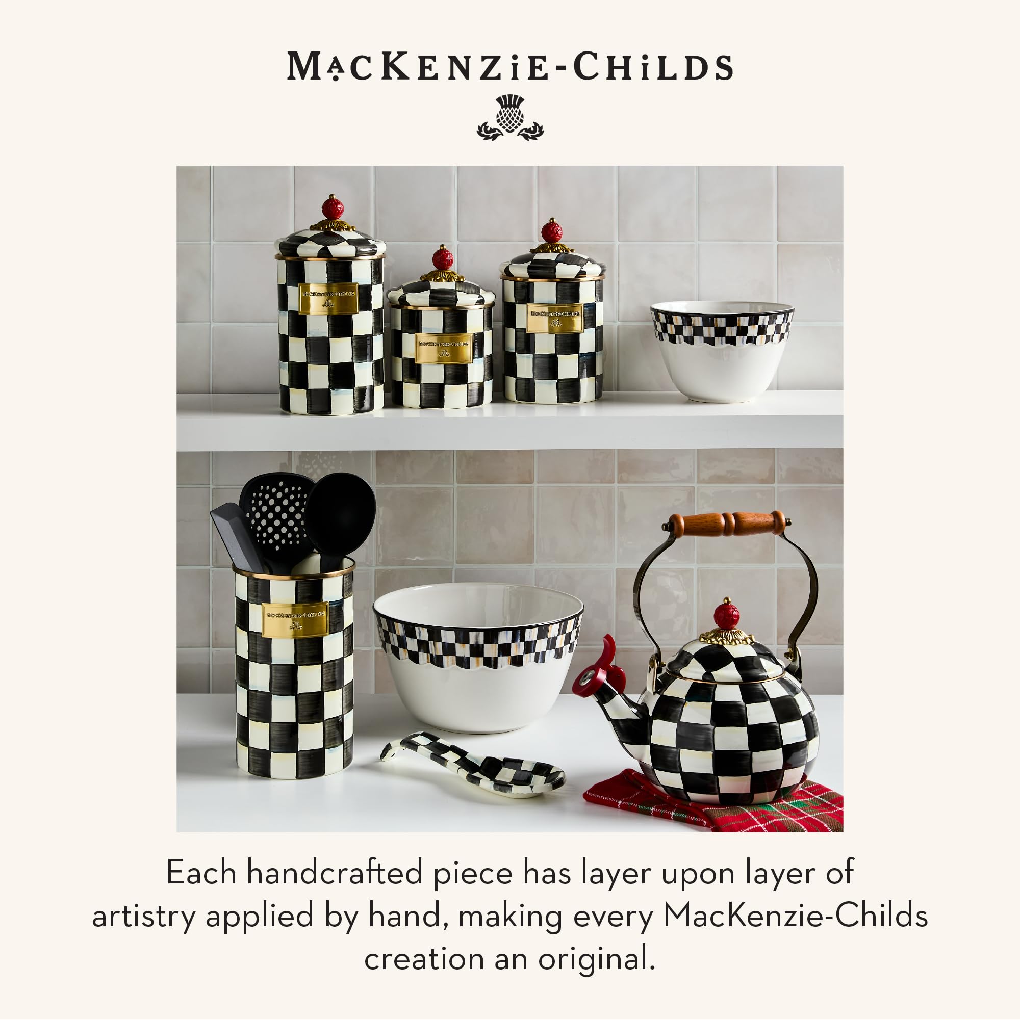 MacKenzie-Childs enamel spoon rest gift-ready for home lovers.