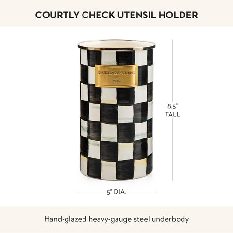 MACKENZIE-CHILDS enamel utensil holder gift idea suitable for weddings or holidays