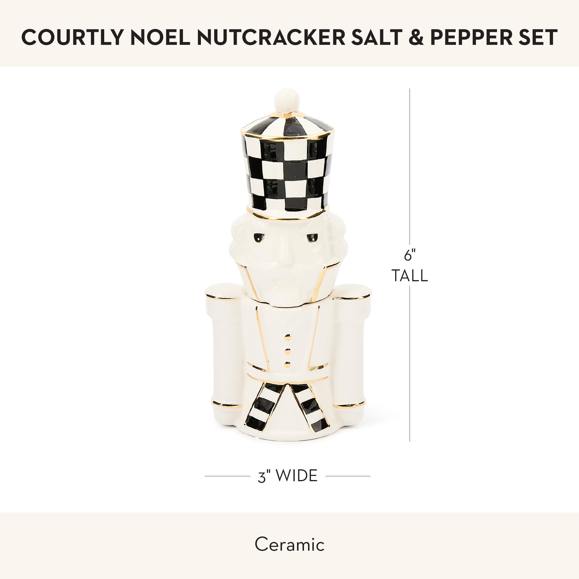 MacKenzie-Childs pepper shaker on a stylish holiday table.