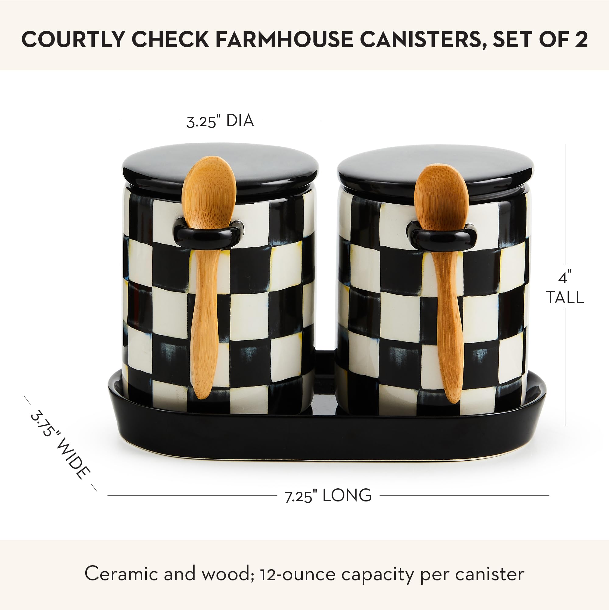 Courtly Check ceramic surface texture detail from Mackenzie-Childs canister