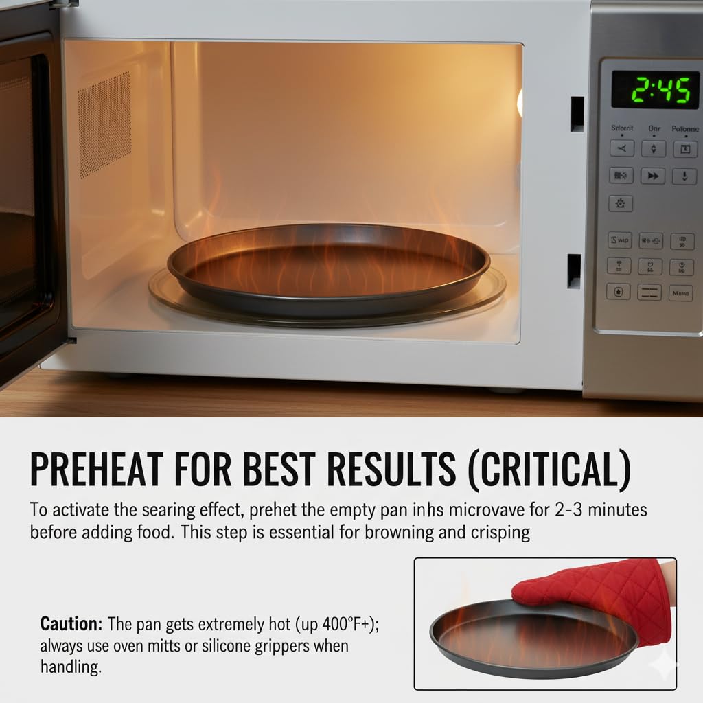 MACONEE 10-inch crisper pan used for bacon and eggs with improved texture