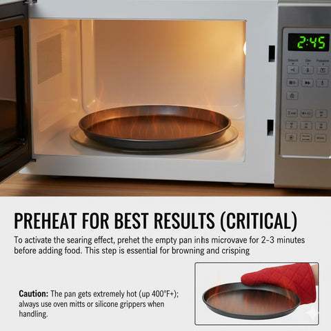 MACONEE 10-inch crisper pan used for bacon and eggs with improved texture