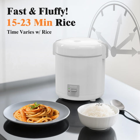 Macook one-touch operation makes meal prep fast and simple.