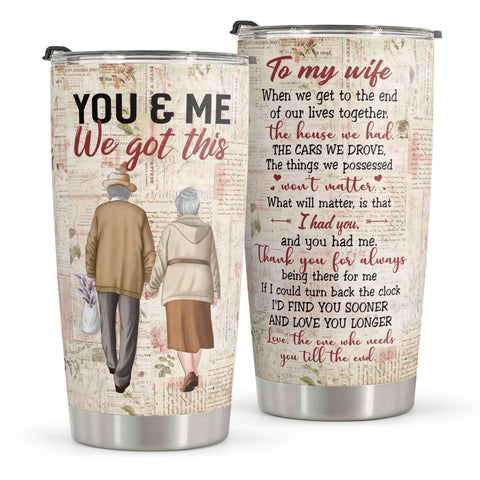 Macorner I Love You Her 20oz tumbler with heart design, ideal anniversary gift